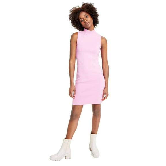 Bar III Women's High-Neck Sweater Dress – Lavender Suede, XS