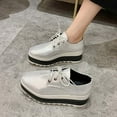 thumbnail image 7 of Fesfesfes Casual Shoes for Women Round Toe Fashion Casual Comfortable Round Toe Middle Heels Thick Sole Solid Color Shoes 40(7), 7 of 7