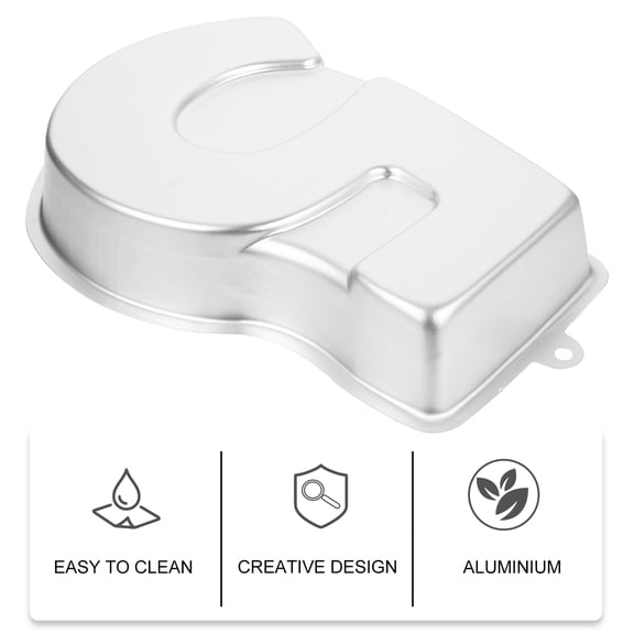 OFFIGAM Aluminum Number Cake Pan, Non-Stick Bakeware for Birthday Cakes, Smooth , and Versatile Baking Tool