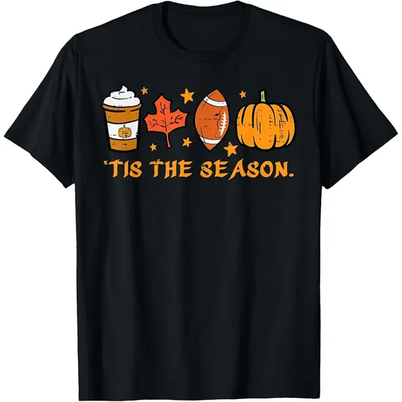 Tis The Season Football Fall Pumpkin Spice Men Women T-Shirt