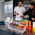 thumbnail image 3 of Xihbxyly Bandeja para Condimentos con Hielo, 5 Compartimentos Extraíbles, Diseño Transparente, Mantiene Los Alimentos Frescos, Uso Interior y Exterior, Caja de Condimentos de Frutas Desmontable, Fáci, 3 of 7