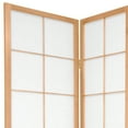 thumbnail image 2 of Oriental Furniture 6 Ft Tall Zen Shoji Room Divider, natural color, 3 panel, 2 of 3