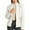 White, variant on Wutalume Women's Winter Warm Cotton Jacket Single Breasted Zipper Jacket, Lightweight and Comfortable Outerwear for Cold Weather Protection and Daily Use,Army Green L