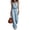 Light Blue #5, variant on KDDYLITQ Jumpsuits for Women Dressy Cotton Linen Neck Backless Sleeveless Overalls Elastic Waist Flowy Wide Leg Casual Vocation Rompers Navy S