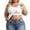 White, variant on VBVC Women's Plus Ribbed Tank Top, Ladies' Built-in Bra Sleeveless Cami, Casual Stretchy Padded Top For Women,Army Green,XL-5XL