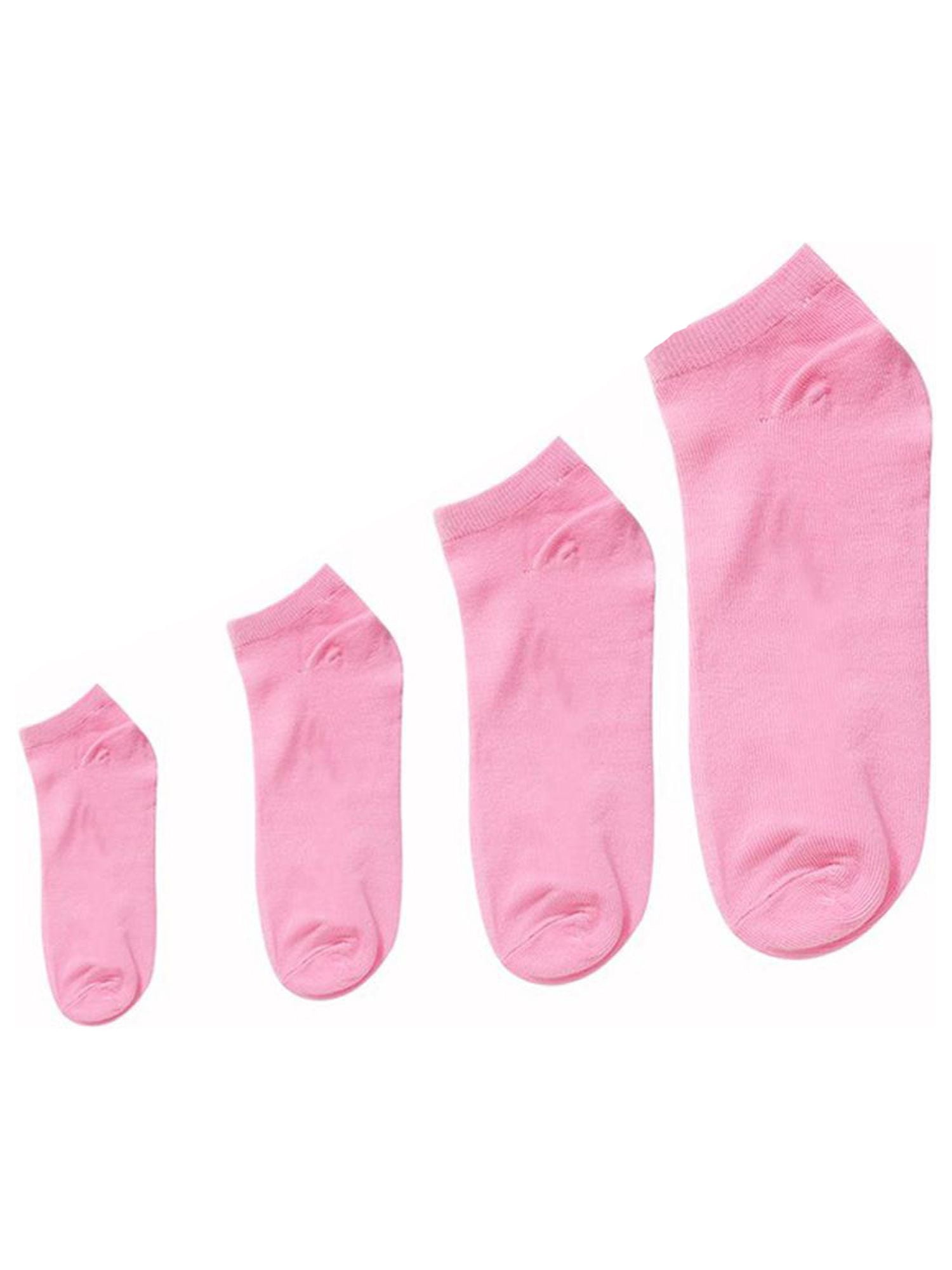 INSPIRE CHIC Women's 10 Pairs Stretch Breathable Cuffs Low Cut Ankle Socks Medium Pink