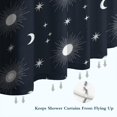 thumbnail image 6 of Dark Blue Sun Moon Star Pattern Shower Curtain 84"x72" ,Bathroom Decorative Shower Curtains Set with 12 Hooks,Modern Waterproof Washable Shower Curtain, 6 of 6