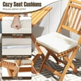 thumbnail image 6 of Gymax Folding Patio Chairs Set of 4 w/ Slatted Backrests & Soft Seat Cushions, 6 of 6