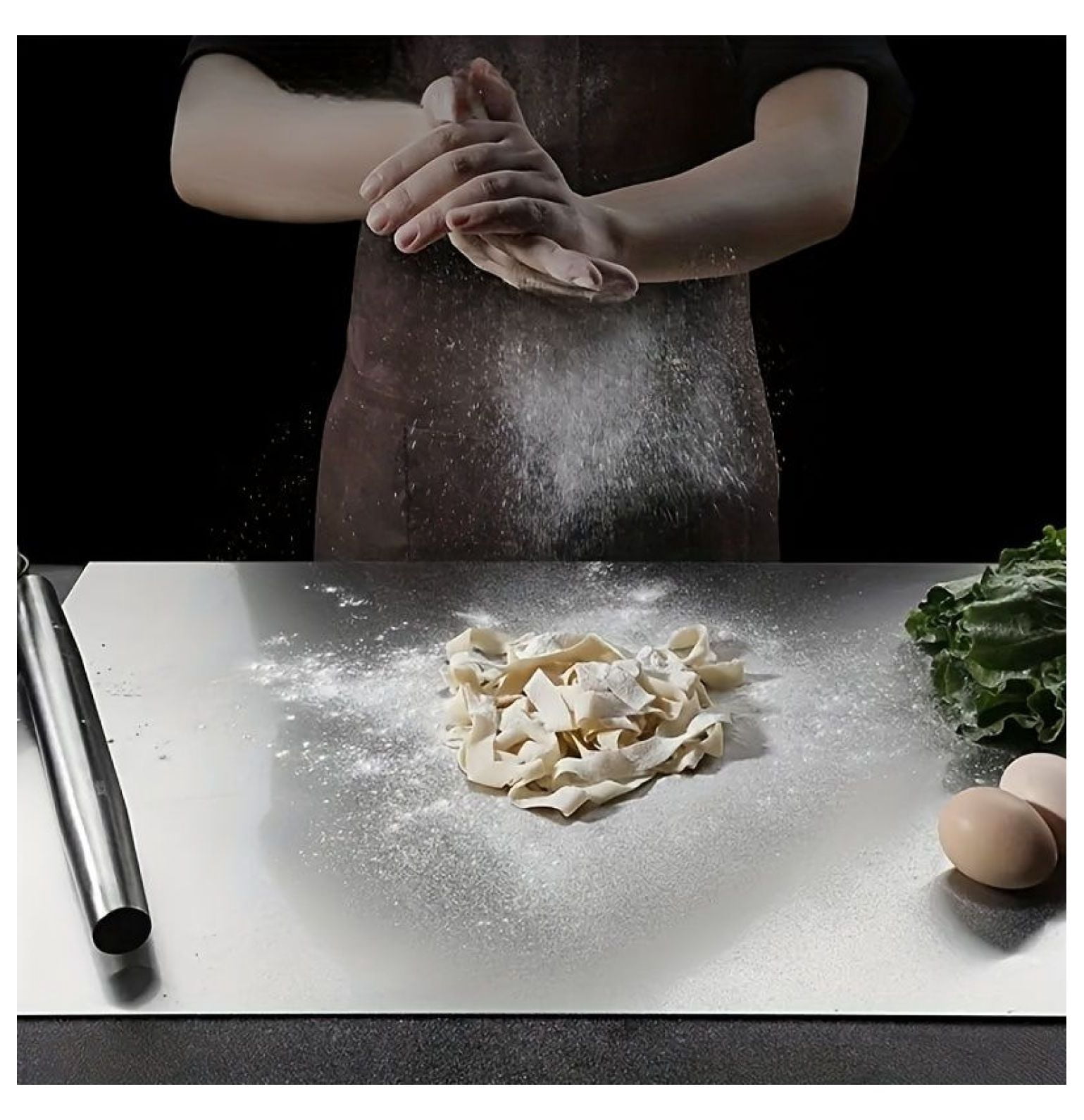 Stainless Steel Cutting Board XXL - 304 Food Grade, Anti-Slip, Mildew Proof