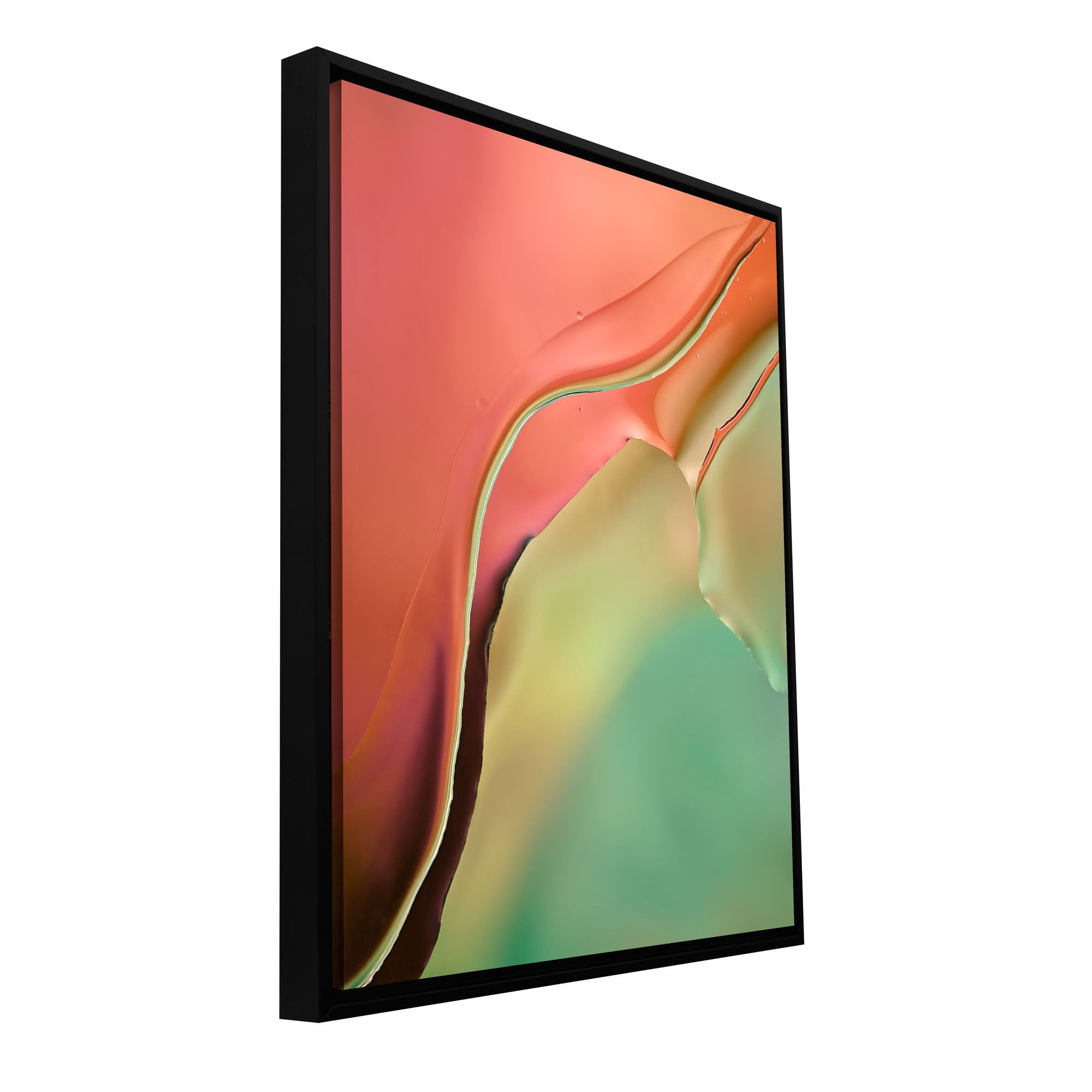 Cora Niele "Flow Abstract I" Floater-Framed Gallery-Wrapped Canvas