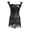 Black17, variant on Tops for Women Trendy Faux Leather Lace Corset Long Top, Ruffle Strap Front Lace-Up Sheer Hollow Out Bodycon Shapewear Long Cami Womens Blouses
