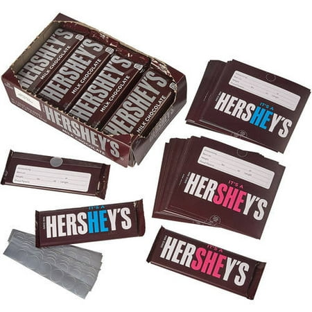 Hershey's It's a He/It's a She Milk Chocolate Bar Label Kit, 36