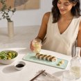 thumbnail image 5 of Japanese Style Rectangular Sushi Platter, Dishwasher Safe Serving Tray for Appetizers, Fruit Cakes and Desserts, 5 of 6