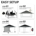 thumbnail image 4 of EAGLE PEAK 13x13 Pop up Outdoor Canopy Tent Instant Folding Shelter with One Privacy Curtain,Black/Gray, 4 of 8
