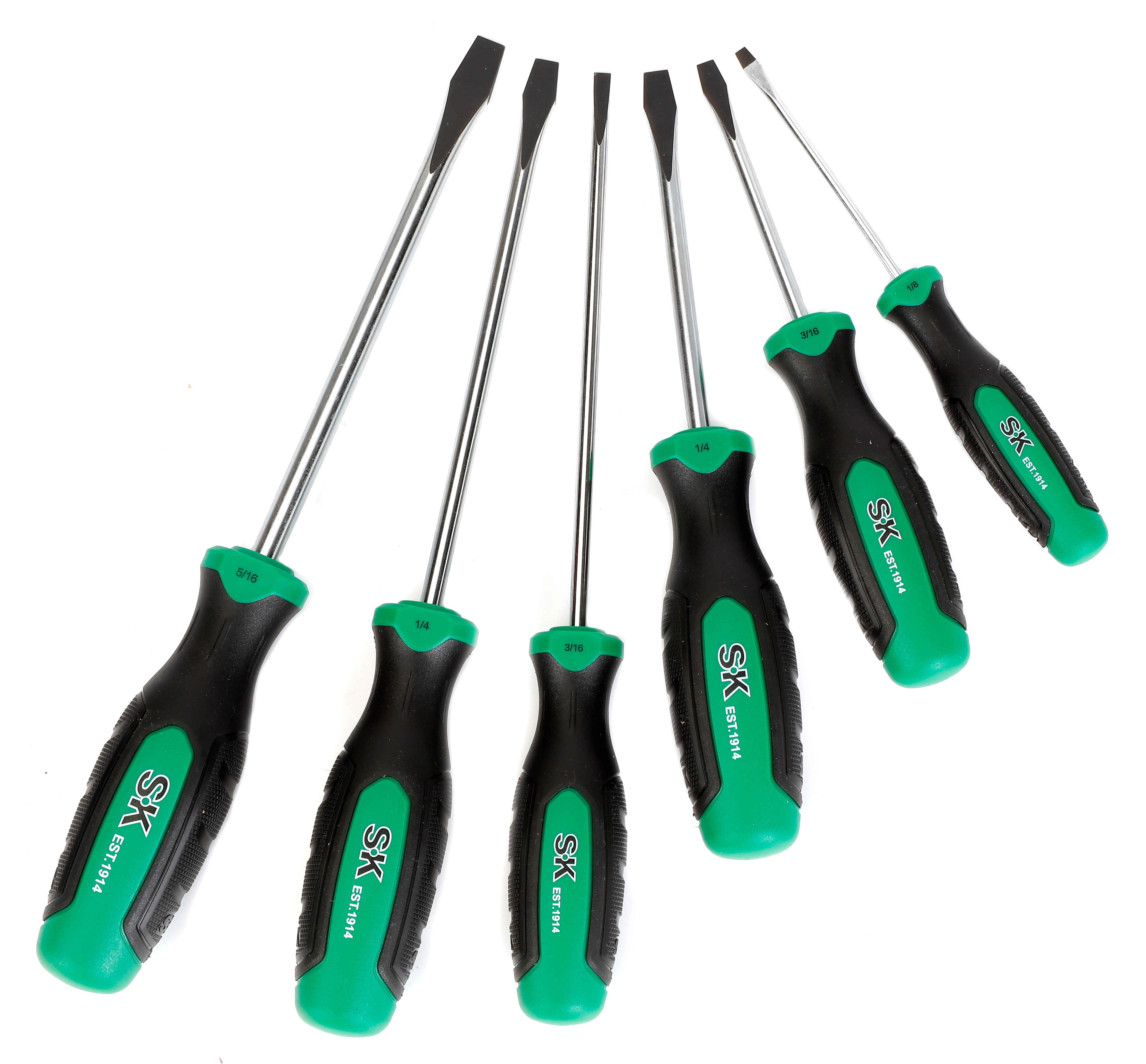 SK Steel Slotted Screwdriver Set, 6 Piece