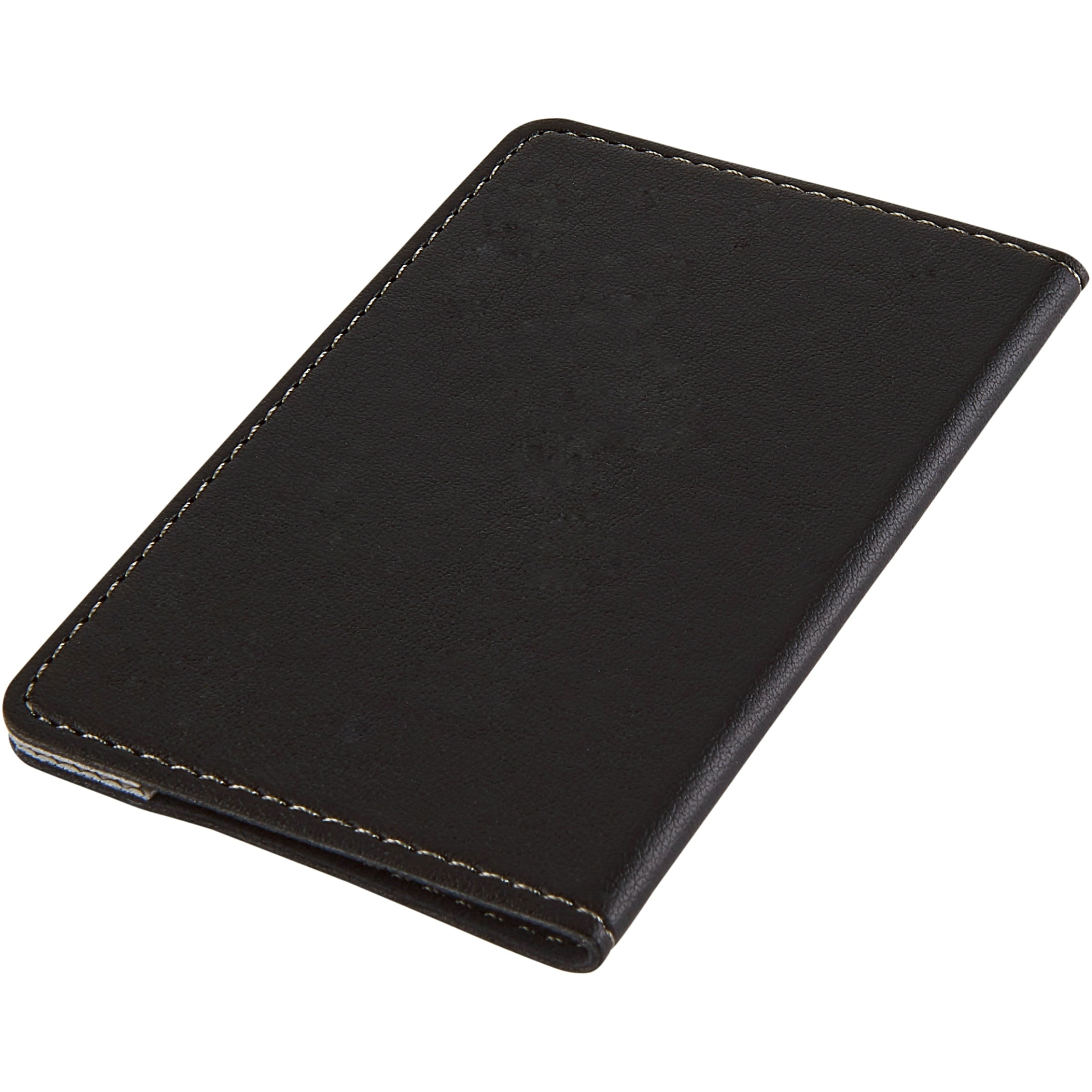 onn. StickOn Wallet with Closure Black Design for