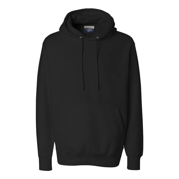 Weatherproof Mens Cross Weave Hooded Sweatshirt 7700, 2XL, Black
