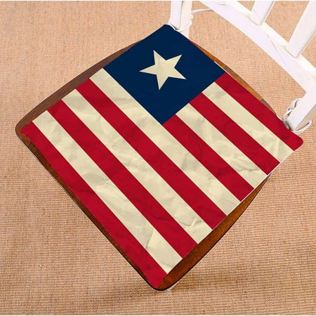 

PKQWTM Liberia paper flag Chair Pads Chair Mat Seat Cushion Chair Cushion Floor Cushion Size 18x18 inches