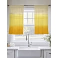 thumbnail image 5 of Yellow Ombre Sheer Curtains 54 Inch Length 2 Panels for Living Room, Modern Abstract Art Abstract Voile Kitchen Curtain Set, Luxury Privacy Drapes Window Treatment for Bedroom, 5 of 7