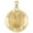 14K Yellow Gold, variant on Saint Raphael Religious Medal Necklace Pendants Adult-2/3in Dime Sterling Silver
