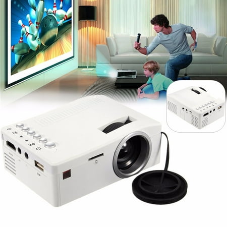 UNIC Home 1080p Mini LCD LED Movie Game Video TV Projector Compact Pocket Home Theater Cinema Projector Digital Multimedia Projector For iPa d iPhon e TV Laptop DVD Tablet (Best Pocket Projector Uk)