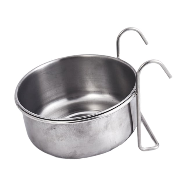 Cuenco colgante para perro con soporte, recipiente para comida, cuenco de acero inoxidable para mascotas 18 x 65 cm