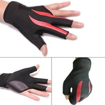 Clearance Gloves under $5,Pool Glove 1Pc 3 Finger Elastic Anti Game Pool Cue Glove