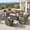 black, variant on ODELIO 8 Pieces All‑Weather Wicker Patio Furniture Set, Outdoor Conversation Set with 360° Swivel Rocking Chairs, Lighted Coffee Table & Black Cushions, for Backyard Porch Garden