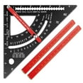thumbnail image 4 of Carpentry Triangle Ruler Rafter Framing Square Woodworking Measurement Tool Layout Tool Adjustable Combination Square, 4 of 8