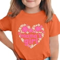 thumbnail image 1 of Zpanxa T-Shirts d'Été pour Filles Imprimé de la Fête de l'Indépendance Col Rond Manches Courtes Haut Polyester Spandex 5-6 Ans, 1 of 6