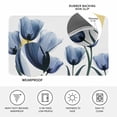 thumbnail image 3 of Blue Spring Floral Door Mat Indoor Outdoor, Tulip Blooming Summer Botanical Non Slip Welcome Mat with Rubber Backing, Absorbent Fabric Front Door Mats Entryway Rug for Home Patio Entrance 16"x24", 3 of 8