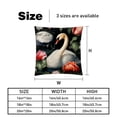 thumbnail image 5 of Swan Velvet Bed Pillow Throw Covers Pillow Inserts Throw Pillows with Unique Patterns - Set of 2, Sizes 16x16, 18x18, 20x20 Inches for Various Occasions, 5 of 6