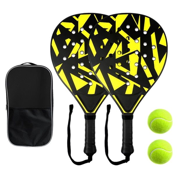 Pala de Pádel Entrenamiento Profesional Premium Hombre Mujer Pala de Pádel Práctica Juego de raquetas de 2 piezas