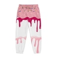 thumbnail image 3 of JIAYUE Boys Jogger Pants Elastic Drawstring Waist Sweatpants Drip Graphic Print Cuffed Ankle Trousers For Casual Workout, 3 of 3