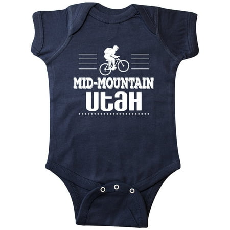 

Inktastic Mid Mountain Utah Mountain Biking Gift Baby Boy or Baby Girl Bodysuit