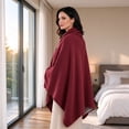 thumbnail image 6 of 2027 New Heated Shawl Wraps for Women, Cozy Wrap with Heat, Zip Front Hands-Free Wearable USB Heated Blanket, 3 Heat Settings Portable Shawl for Home Travel Office Winter Use, 6 of 7