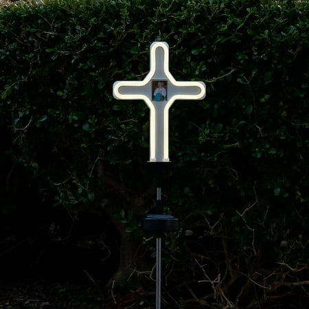 Neon LED Solar Cross Outdoor Garden Décor Stake Light - Touch of Eco