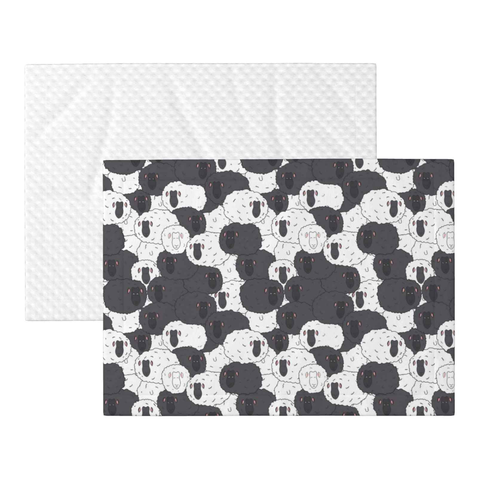 Naloa Black And White Sheeps Dog Blanket, 3 Sizes Cat Blanket for Indoor Cats Large Medium Small Dog Gifts-Large