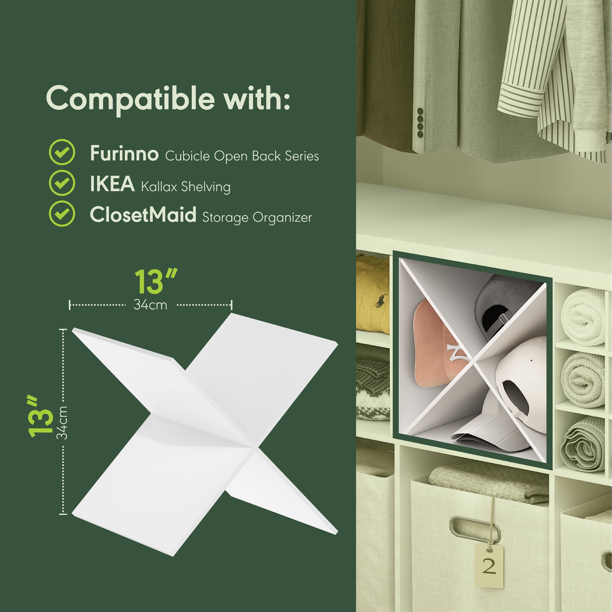 Cubicle Dorm Room Adjustable 2-Tiers Particle Board Dimensions: 14.21" W x 13.35" D x 13.35" H Storage Shelves Total Capacity to 4.4 lb Holds up to, x Shelf Capacity 4.4 lb, White, 1 Count, 1 Pack