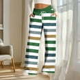 thumbnail image 6 of Ovbmpzd Women's Wide Leg Pants Palazzo Striped Green Sweatpants Drawstring with Pockets High Waisted Baggy Pants for Women XXL, 6 of 6