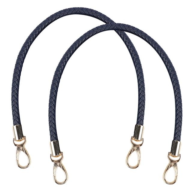 Correas trenzadas de repuesto para bolso de mano, asas de cuero con hebilla de resorte para accesorios de bolso DIY, 60cm, 2 uds.