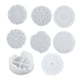 thumbnail image 3 of Posavasos transparentes de resina, moldeo de resina, bricolaje, herramientas de silicona epoxi, suministros para manualidades, decoración 8 piezas, 3 of 9
