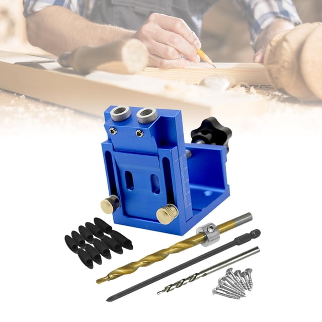 Localizador de carpintería de madera Posición de perforación de orificios inclinados para gabinetes Carpintería azul