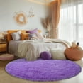 thumbnail image 4 of Socofuz 6x6ft Round Shag Area Rug, Purple Indoor Ultra Soft Plush Rugs for Living Room, Non-Slip Shag Rug for Nursery Home Decor, 4 of 8