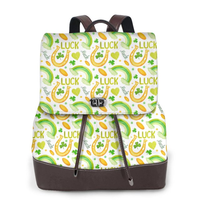 Fotbe St Patrick's Day1 Mochila Bolso con Estampado para Mujer, Mochila Antirrobo de Nylon Impermeable, Bolsa Ligera de Hombro