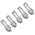 thumbnail image 1 of 5 Pcs GX12 2Pin Aviation Plug Connector Set, Male Female Metal Aviation Wire Connector for Car DVR, Security Monitoring 10A-125V, 1 of 8