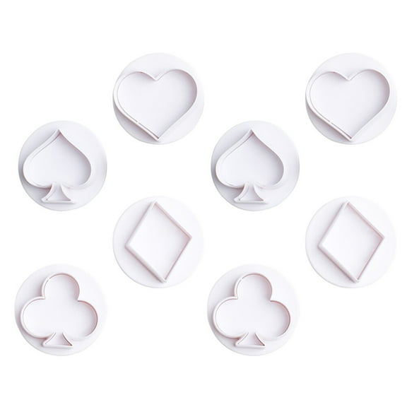 MEIBUTYUP 8-Piece Assorted Color Plastic Cookie Cutters Set for Baking, Crafting, and Kitchen Use