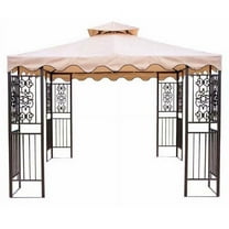 Garden Winds Replacement Canopy Top for Walmart's DC America Gazebo - RipLock 350 - Beige