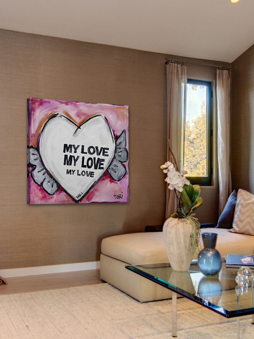 Marmont Hill "My Love" by Tori Campisi Painting Print on Canvas