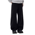 thumbnail image 2 of Styesk Men's Pants Men's Solid Color Pocket Work Pants Straight Leg Pants, 2 of 8